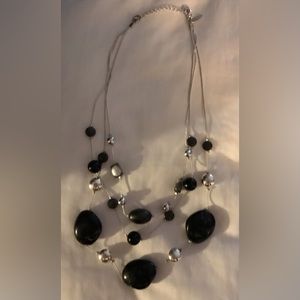 New York & Company necklace color black, silver and gray